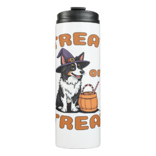 Termo Costuma de perro collie de la frontera Halloween "
