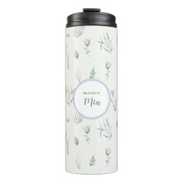 Termo Cottagecore Floral Regreso a Clases Personalizado