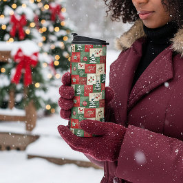 Termo Country patchwork christmas pattern