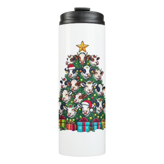 Termo Cow Christmas Tree Funny Cow Xmas (Anverso)