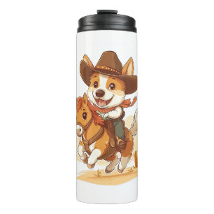 Termo Cowboy Corgi - Perro rodeo occidental