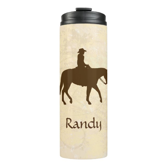Termo Cowboy de caballo personalizado (Anverso)