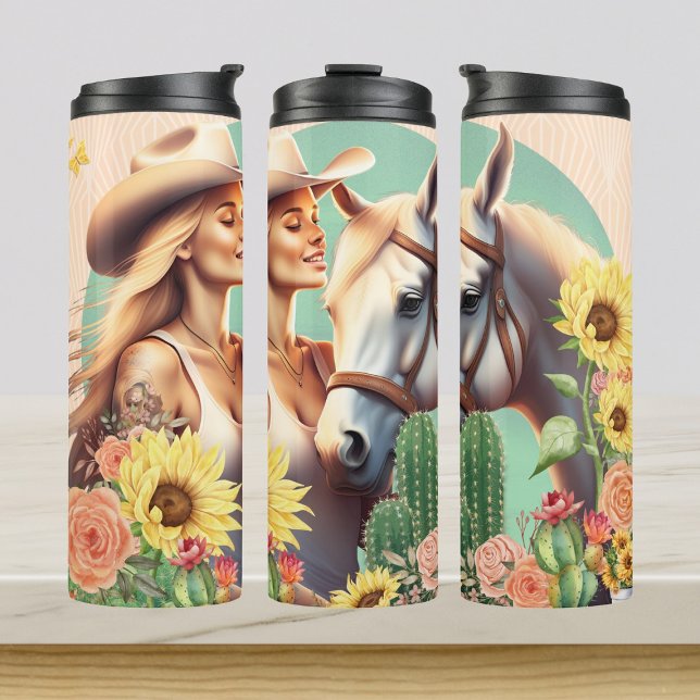 Termo Cowgirl Floral Skinny Tumbler (Subido por el creador)