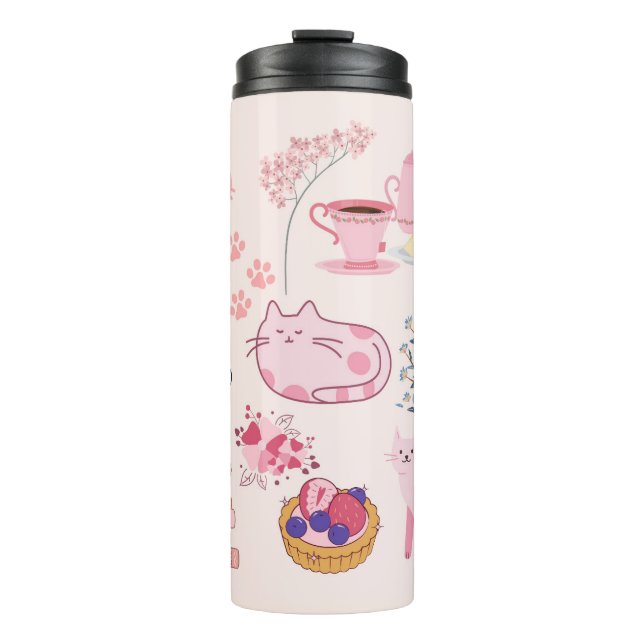 Termo Cozor de gatos rosados (Anverso)