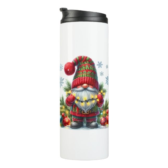 Termo Cozy Christmas Gnome Art – Festive Holiday (Rotado hacia la derecha)
