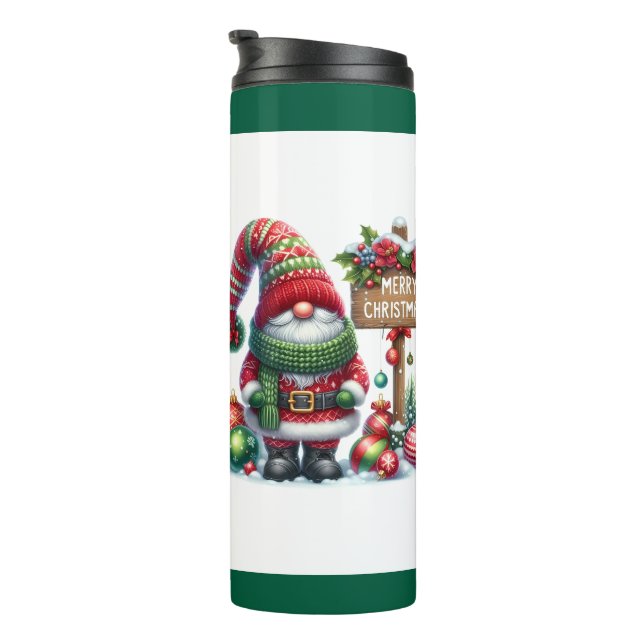 Termo Cozy Christmas Gnome Art – Festive Holiday (Rotado hacia la derecha)