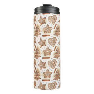 Termo Cozy Gingerbread Cookie Seamless Pattern