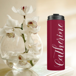 Termo Cranberry Red Estilizada Boda Bridesmaid