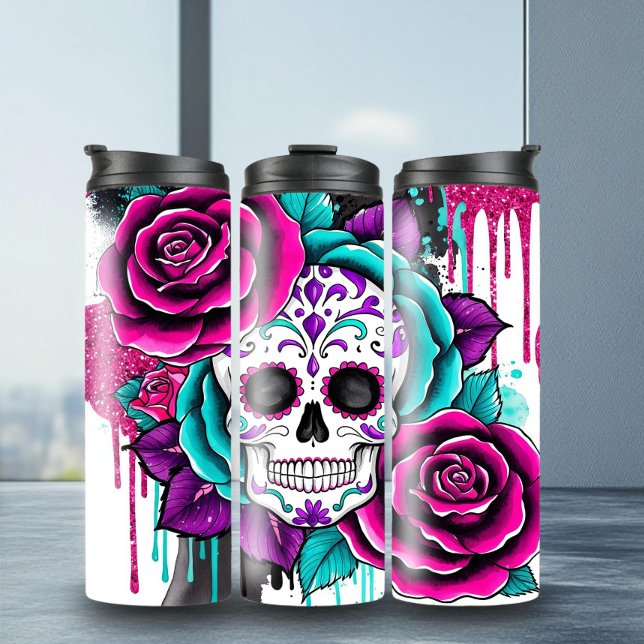 Termo Cráneo de azúcar adorable (Subido por el creador)