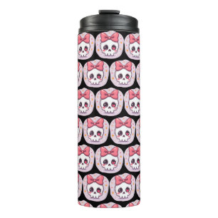 Termo Cráneo de Goth Pastel con Lazo