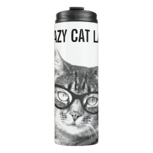 Termo CRAZY CAT LADY termal tumbler mug de viaje