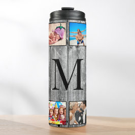 Termo Crea tu Collage de fotos Personalizado Rustic Farm
