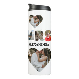 Termo Crea tu propia pareja de fotos de Mr. y Mrs.