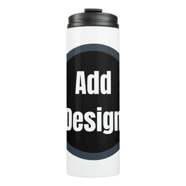 Termo Crea tu propio azul gris oscuro personalizado (Anverso)