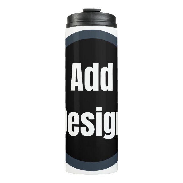 Termo Crea tu propio azul gris oscuro personalizado (Anverso)