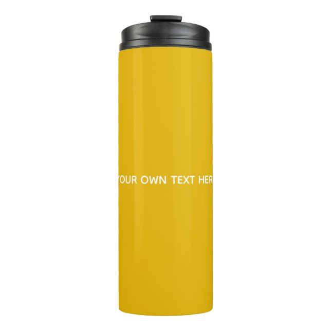 Termo Crea tu propio diseño personalizado amarillo (Anverso)
