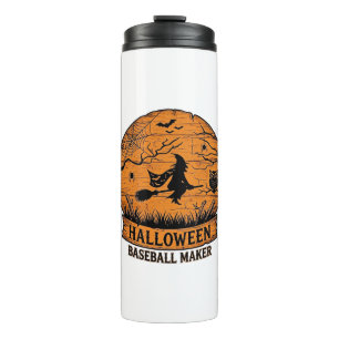 Termo Creador de béisbol de Halloween Bruja voladora Lun