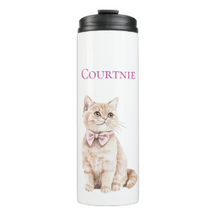 Termo Cream Cat Pink Bow