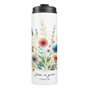 Termo Crecer en gracia floral