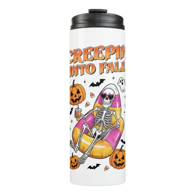 Termo Creepin retro en Halloween otoñal (Anverso)