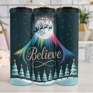 Termo Creer con Santa y Pine Trees