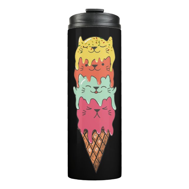 Termo Crema de hielo de gato | Kawaii Kittens (Anverso)