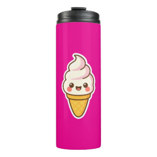 Termo Crema de hielo de Kawaii dulce