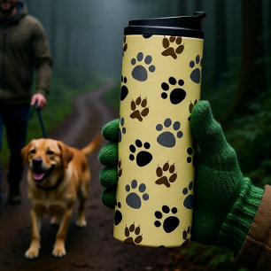 Termo Crema elegante para patas de perro