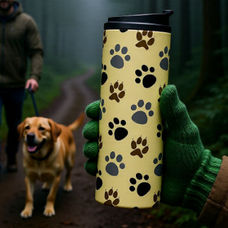 Termo Crema elegante para patas de perro