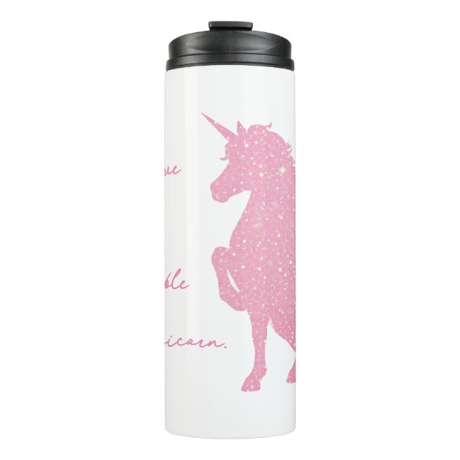 Termo Creo en la unicornio rosa invisible. (Anverso)