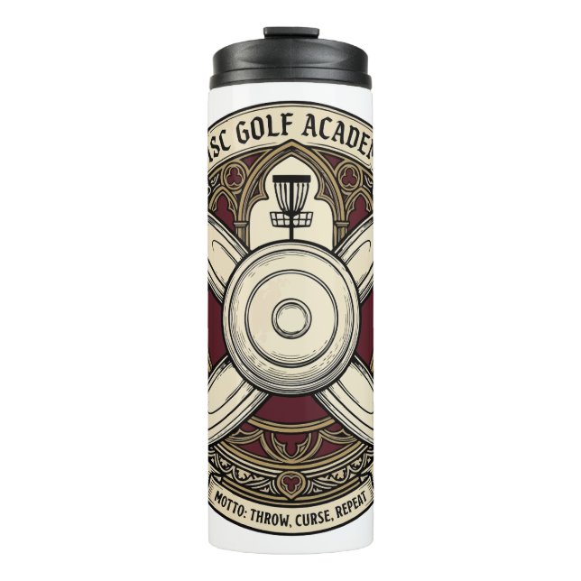 Termo Crest de la Academia de Disc Golf (Anverso)