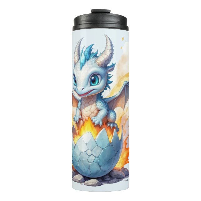 Termo Cría de Dragón Azul de Fuego de Escarcha  (Anverso)