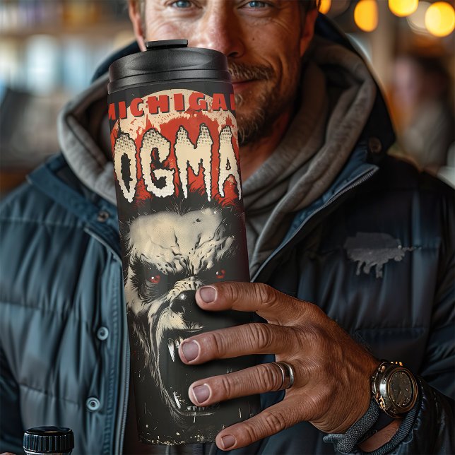 Termo Criptozoología Criptológica Vintage Dogman Retro (Subido por el creador)