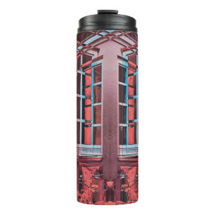 Termo Cristal azul rojo Copenhague reflejo arte digital