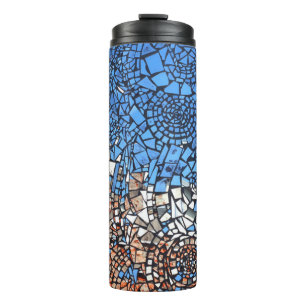 Termo Cristal manchado aspecto mosaico abstracto marrón