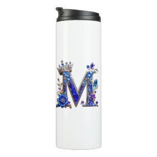 Termo Cristal Zafiro Real M Corona Monograma