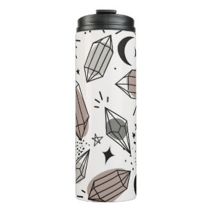 Termo Cristales, Luna, Estrellas, Diseño superficial.