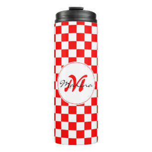 Termo Croacia   Hrvatska   Monograma de nombre a cuadros