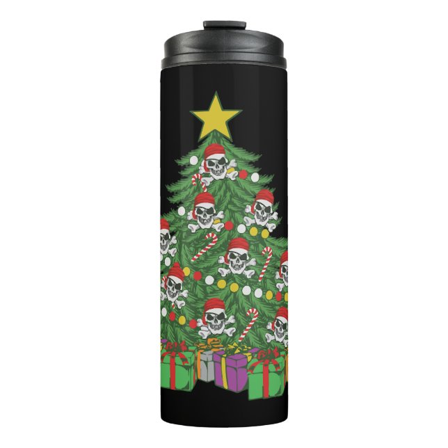 Termo Crossbone del árbol de Navidad pirata (Anverso)