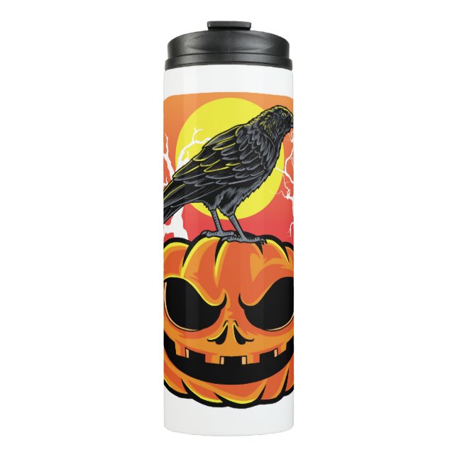 Termo Crow Halloween Bird Watcher Gift (Anverso)