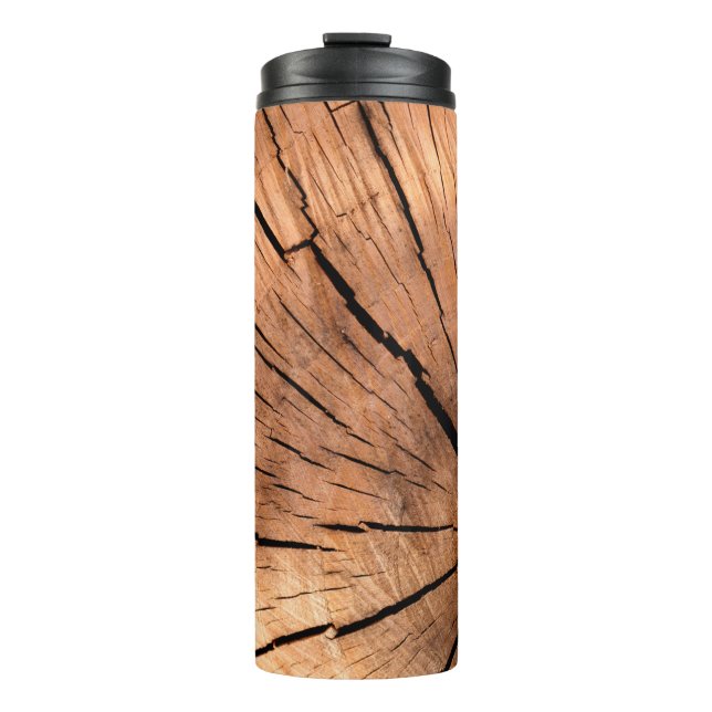 Termo Cruce del árbol de maderas de tronco de madera (Anverso)