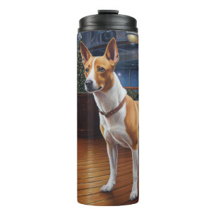 Termo Crucero de Navidad Basenji: Delicia Navideña Pawso