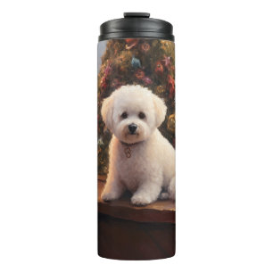 Termo Crucero de Navidad del Bichon Frise: Vacaciones Pa