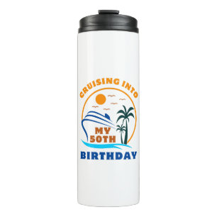 Termo Crucero en mi bote de cumpleaños número 50