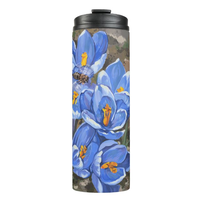 Termo Cruces azules y una abeja (Anverso)