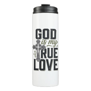 Termo Cruz Cristiana Dios Es Mi Verdadero Amor Vector