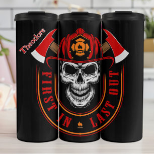 Termo Cruz de Malta de cráneo de bombero