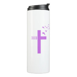 Termo Cruz de Salvación con palomas