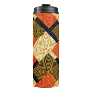 Termo Cuadrados Geométricos Retro: Patrón Vintage.
