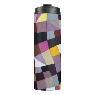 Termo Cuadrícula irregular: Pintura abstracta violeta-am